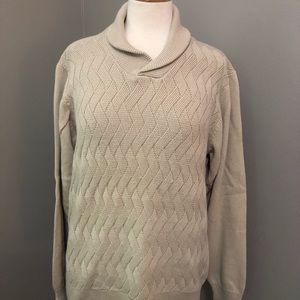 Weatherproof Vintage Shawl Collar Tan Sweater